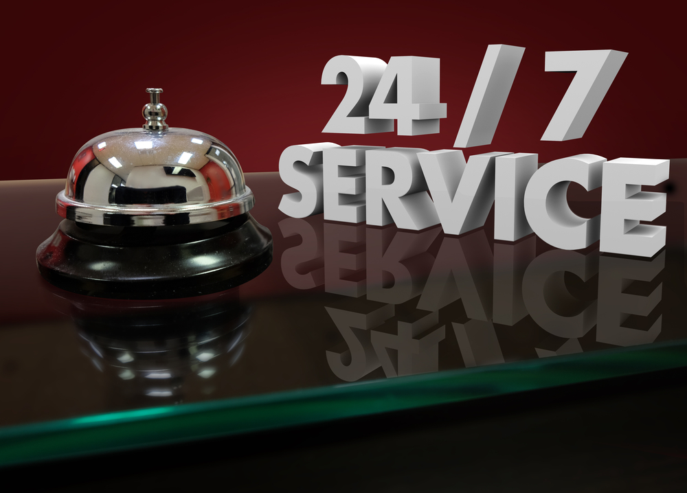 24,7,Service,Numbers,In,3d,Characters,On,A,Front